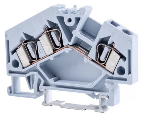 Fázisvezető ipari sorozatkapocs, rugós, sínre, szürke 800V 32A 0.08-4 mm2 3P