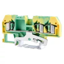   Védővezető ipari sorozatkapocs, rugós, sínre, zöld/sárga 800V 32A 0.08-4 mm2 3P