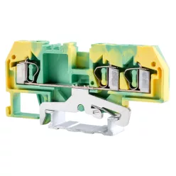   Védővezető ipari sorozatkapocs, rugós, sínre, zöld/sárga 800V 32A 0.08-4 mm2 3P