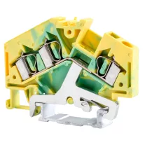   Védővezető ipari sorozatkapocs, rugós, sínre, zöld/sárga 800V 32A 0.08-4 mm2 3P