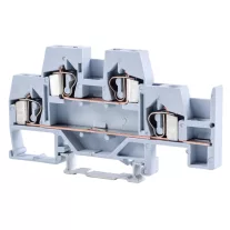   Emeletes ipari sorozatkapocs,rugós, sínre, szürke 500V 26A 0.08-4 mm2 4P