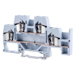   Emeletes ipari sorozatkapocs,rugós, sínre, szürke 500V 26A 0.08-4 mm2 4P