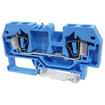   Nullavezető ipari sorozatkapocs, rugós, sínre, kék 800V 41A 0.2-6 mm2 2P