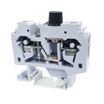  Biztosítékos ipari sorozatkapocs, rugós, sínre, szürke 220V 10A 0.2-6 mm2 2P