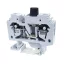 Biztosítékos ipari sorozatkapocs, rugós, sínre, szürke 220V 10A 0.2-6 mm2 2P