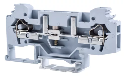 Mérő ipari sorozatkapocs, csavaros, sínre, szürke 250V 41A 0.2-6 mm2 2P