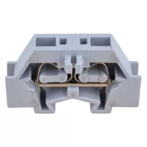   Mini rugós ipari sorozatkapocs, csavarral rögzíthető, szürke 500V 24A 0.08-2.5 mm2 2P
