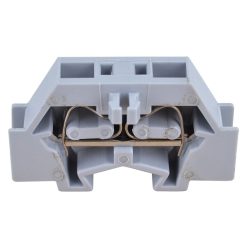   Mini rugós ipari sorozatkapocs, csavarral rögzíthető, szürke 500V 24A 0.08-2.5 mm2 2P