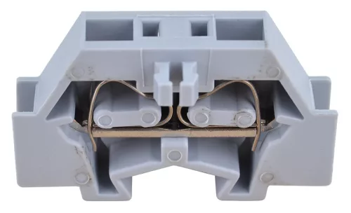 Mini rugós ipari sorozatkapocs, csavarral rögzíthető, szürke 500V 24A 0.08-2.5 mm2 2P