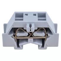   Mini rugós ipari sorozatkapocs, csavarral rögzíthető, szürke 500V 24A 0.08-2.5 mm2 2P
