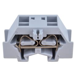   Mini rugós ipari sorozatkapocs, csavarral rögzíthető, szürke 500V 24A 0.08-2.5 mm2 2P