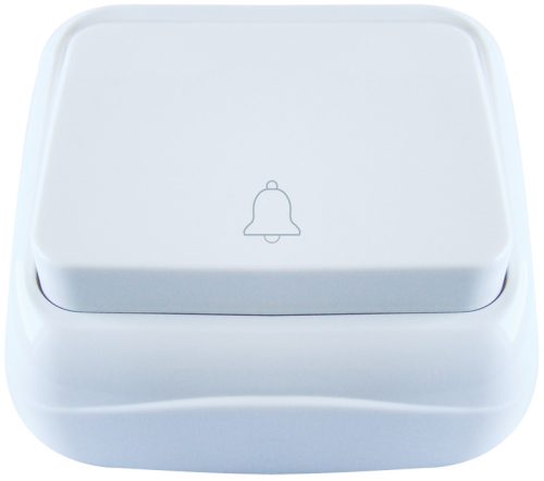 Falon kívüli nyomókapcsoló csengő jellel-tapétakapcsoló