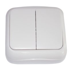 Falon kívüli 2x1 áramkörös kapcsoló-tapétakapcsoló