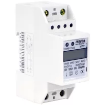   LCD kijelzésű fogyasztásmérő,közvetlen, 1 fázisú, 2 modul 230VAC / 10(60)A