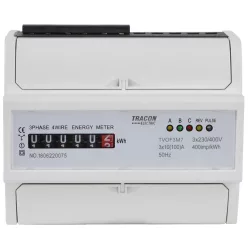   Elektromech. fogyasztásmérő, közvetlen, 3 fázisú, 7 modul 400VAC / 10(100)A