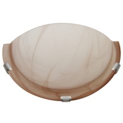 Üveg oldalfali fél UFO lámpatest, 1x60W bézs