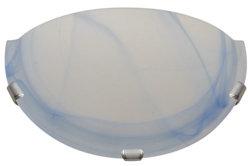Üveg oldalfali fél UFO lámpatest, 1x60W kék