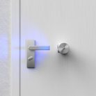 UV-C fertőtlenítő lámpa kilincshez, rögzítő készlettel, fehér