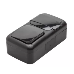   Palmyie vízmentes dugalj csapfedéllel 2P+F+egypólusú kapcsoló, vízszintes IP54