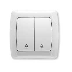 Panasonic Carmen dupla váltókapcsoló 106+6 fehér keret