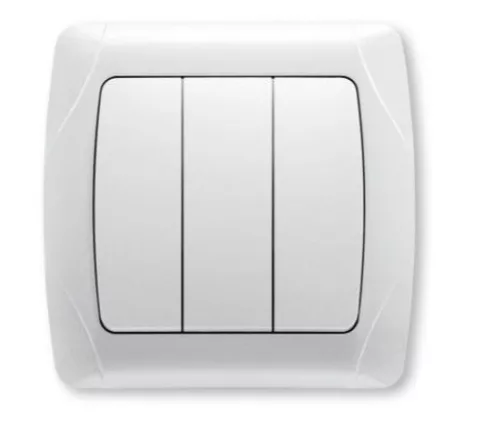 Panasonic Carmen csillár kapcsoló 3 billentyűs fehér keret