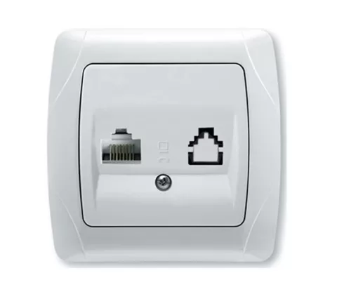 Panasonic Carmen RJ45 CAT 5E fali aljzat fehér keret