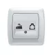 Panasonic Carmen RJ45 CAT 5E fali aljzat fehér keret