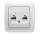 Panasonic Carmen RJ45 CAT 5E dupla fali aljzat fehér keret