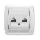 Panasonic Carmen RJ45 CAT 5E dupla fali aljzat fehér keret
