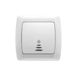   Panasonic Carmen Led nyomó kapcsoló lámpa jellel fehér keret