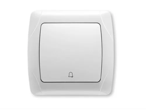 Panasonic Carmen nyomó kapcsoló csengő jellel fehér keret