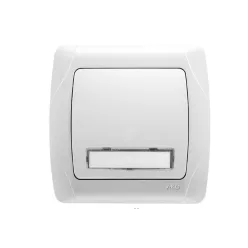   Panasonic Carmen nyomó kapcsoló feliratozható jelzőfényes fehér keret