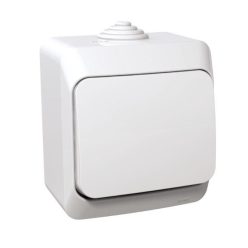   Schneider Electric CEDAR PLUS Egypólusú nyomó, IP44, fehér (101N)