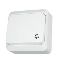   Schneider Electric PRIMA Egypólusú nyomó, csengőjellel, 10A, fehér