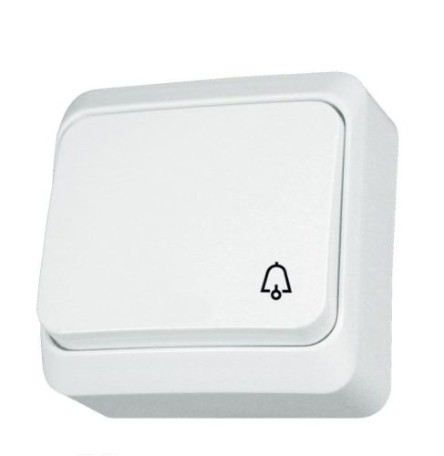 Schneider Electric PRIMA Egypólusú nyomó, csengőjellel, 10A, fehér