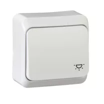   Schneider Electric PRIMA Egypólusú nyomó, lámpajellel, 10A, fehér