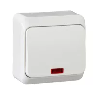   Schneider Electric PRIMA Egypólusú kapcsoló, jelzőfényes, 10AX, fehér