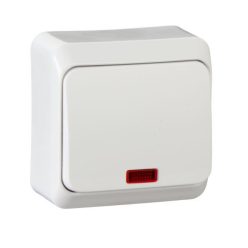   Schneider Electric PRIMA Egypólusú kapcsoló, jelzőfényes, 10AX, fehér