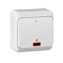   Schneider Electric PRIMA Kétpólusú kapcsoló, jelzőfényes, 10AX, fehér