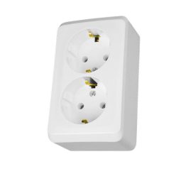   Schneider Electric PRIMA 2x2P+F csatlakozóaljzat, 16A, fehér