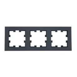   Panasonic Karre Plus 55 Soft Touch hármas keret vízszintes Éjfekete