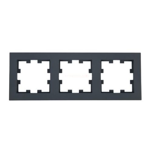 Panasonic Karre Plus 55 Soft Touch hármas keret vízszintes Éjfekete