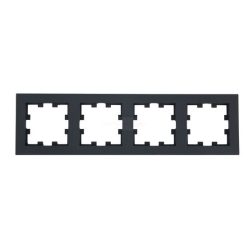   Panasonic Karre Plus 55 Soft Touch négyes keret vízszintes Éjfekete