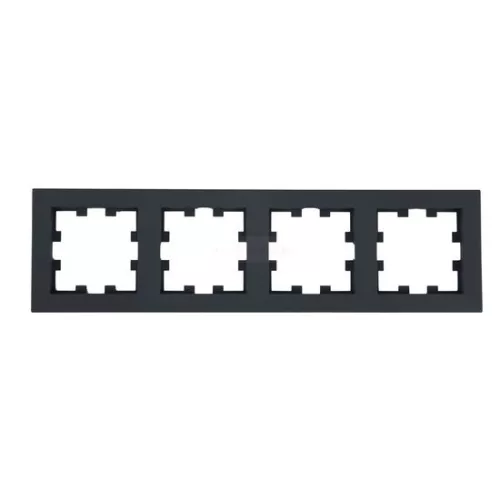 Panasonic Karre Plus 55 Soft Touch négyes keret vízszintes Éjfekete