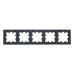   Panasonic Karre Plus 55 Soft Touch ötös keret vízszintes Éjfekete