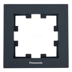   Panasonic Karre Plus 55 Soft Touch egyes keret feliratos Éjfekete