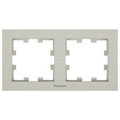   Panasonic Karre Plus 55 Soft Touch kettes keret vízszintes feliratos Homok