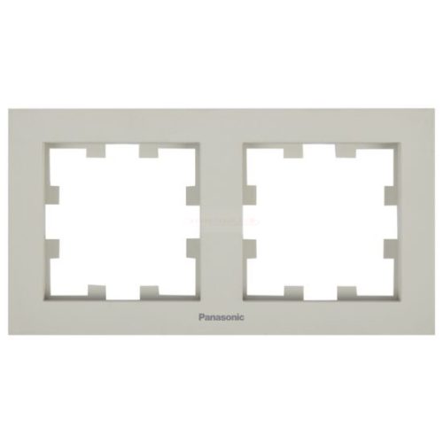 Panasonic Karre Plus 55 Soft Touch kettes keret vízszintes feliratos Homok