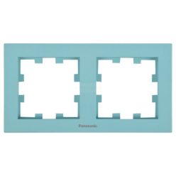   Panasonic Karre Plus 55 Soft Touch kettes keret vízszintes feliratos Türkiz