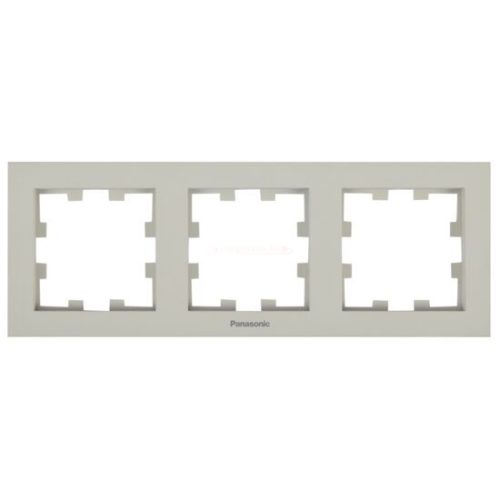 Panasonic Karre Plus 55 Soft Touch hármas keret vízszintes feliratos Homok